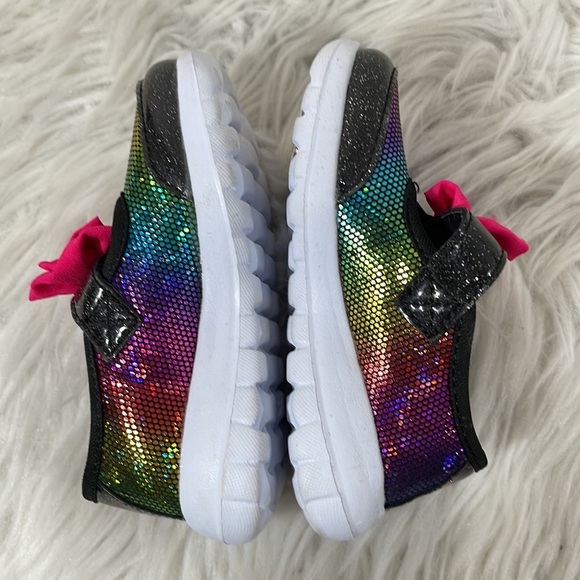 SKECHERS Bitty Bow Memory Foam Child Go Walk Joy-Bitty Glam Colorful Sneaker 5 - Picture 7 of 12